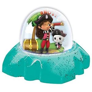 Cefa Toys - Gabby poppenhuis sneeuwballen incl. 2 koepels, 2 transparante basen, klei en designs om te maken en te decoreren, geschikt voor kinderen vanaf 6 jaar