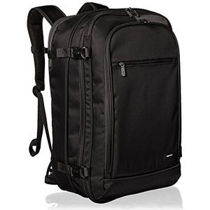 Amazon Basics Handbagage, reisrugzak, met draaggreep en schouderriem, 25 + 10 l, 1,7 kg nettogewicht, zwart, Eén maat, Single