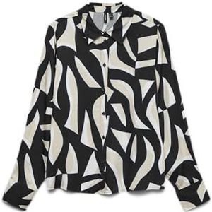 Vmcindy Regina Ls Shirt WVN Ga, zwart, L