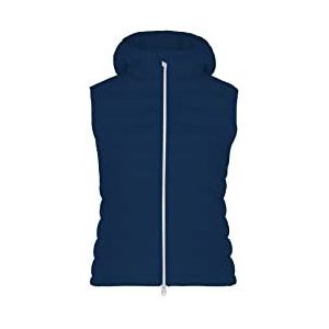 ECOALF, Atlalf Damesvest van gerecycled polyester, met capuchon, bontvulling, ultralicht en comfortabel, damesvest, Indigo Blauw, S