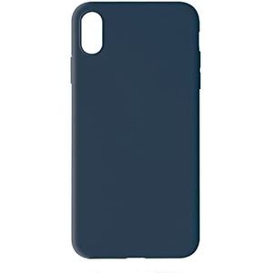 Hemjad iPhone XS hoes, valbescherming, antislip, zacht gematteerd TPU kunststof, ultradunne telefoonhoes (marineblauw)