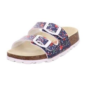 Superfit Meisjespantoffels met voetbed, Blauw Rood 8030, 25 EU