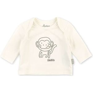Sigikid Baby-meisjes shirt met lange mouwen, wit/aap, 56 cm
