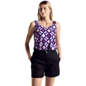 Street One - Damestop - Print - V-Hals - Viscose Met Stretch