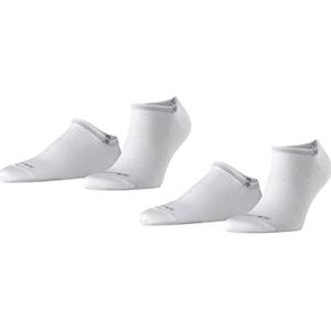 Burlington Heren Korte sokken Everyday 2-Pack M SN Katoen Kort eenkleurig Multipack 2 Paar, Wit (White 2000), 40-46