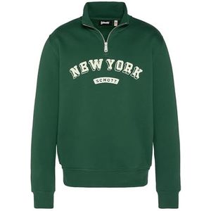 Schott NYC Swcolby Uniseks sweatshirt, Groen, L