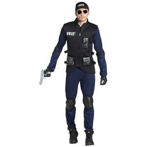 Boland - SWAT-agent voor heren, 8-delig, carnavalskostuum voor themafeest, Halloween of carnaval, politie