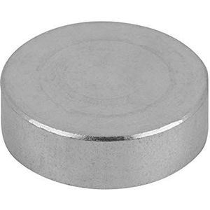 KIPP magneet K0553 platte grijper zilver; materiaal: NdFeB, behuizing van staal. Zonder schroefdraad D=25 ±0,15mm zilver