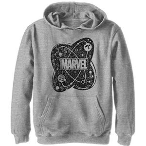 Marvel Jongens Atom Logo capuchonjas Hoodie, Athletisch Heather, XL, atletisch heather, XL