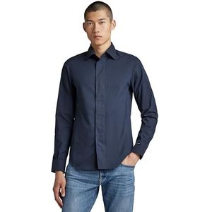 G-STAR RAW Heren Formal Superslim Shirt, Blauw (Salute D321-C742), M, blauw (Salute D321-c742), M