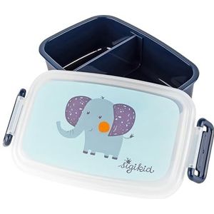 SIGIKID 25367 Olifant lunchbox met scheidingswand, BPA-vrij, veilig, licht, aanbevolen voor kinderen vanaf 1 jaar