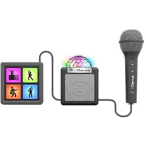 Cefa Toys - Karaoke met versterker, discobal en geluidspads, 6-in-1, met draadloze microfoon en luidspreker, bluetooth, geluidseffecten en verlichting, compatibel met YouTube, Spotify en karaoke-apps