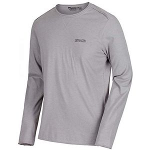 Regatta Heren Karter Coolweave Katoen T-shirt met lange mouwen T-Shirts/Polo's/Vesten - Rock Grey, XXX-Large