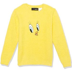 Desigual Girl's JERS_PIOLIN 8022 Yellow Sun Pullover Sweater, 11/12