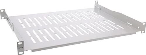InLine 19"" plank, 350mm, 50kg, 1HE, RAL 7035 grijs, 19114D