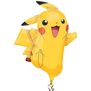 Anagram 2946001 - Super Shape folieballon Pikachu, afmetingen ca. 62 x 78 cm, heliumballon, verjaardag, decoratie