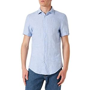 Seidensticker Men's Slim Fit Shirt met korte mouwen, lichtblauw, 42, lichtblauw, 42