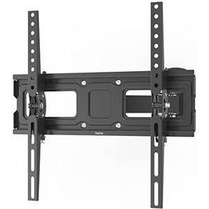Hama TV muurbeugel zwenkbaar, kantelbaar (32-65 inch TV beugel voor televisies tot 35 kg, max. VESA 400x400, 1 arm, uittrekbare tv-muurbeugel incl. Fischer-pluggen en boorsjabloon) zwart