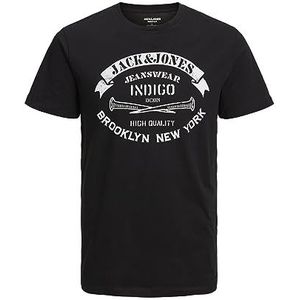Bestseller A/S Heren JJEJEANS Tee SS O-hals NOOS 23/24 T-shirt, zwart, M, zwart, M