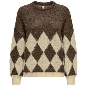 Onlnoeme Jq Ls Life O-Neck KNT, bruin (chestnut), S