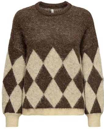 Onlnoeme Jq Ls Life O-Neck KNT, bruin (chestnut), S