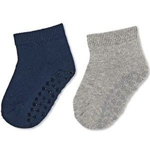 Sterntaler Baby-jongens Abs-sokjes, dubbelpak, effen, korte kinderkous, marineblauw, 18 EU