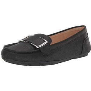 Calvin Klein Lydia Slipper voor dames, Zwart getrommeld leer 002, 39.5 EU