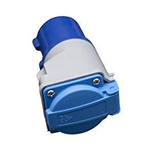 Industriële adapter, Cetac-stekker op Schuko-aansluiting, 16 A.