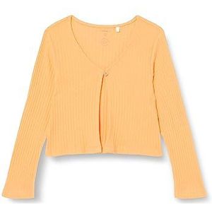 NAME IT Meisjes NKFJYTANA Short Card shirt met lange mouwen, Mock Orange, 134/140, Mock Oranje, 134/140 cm