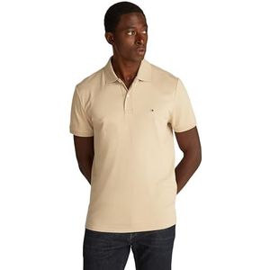 Tommy Hilfiger Heren vloeibaar katoen REG seizoensgebonden polo MW0MW39994 S/S Polo, kaki, XS, Khaki (Sandelhout), XS
