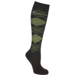 Covalliero 1 paar Rijsokken Brescia, maat 34-36, brown/khaki, katoen, goede pasvorm, versterkt voetgedeelte, machinewasbaar