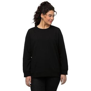 Ulla Popken Sweatshirt met parels voor dames, zwart, 54-56 grote maten