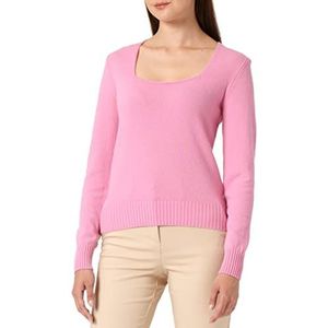 United Colors of Benetton Damestrui met lange mouwen en ronde hals, Roze 011, S