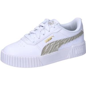 PUMA Carina 2.0 Zebra PS Meisjessneakers, Puma meerkleurig (White Desert Dust PUMA Gold), 33 EU