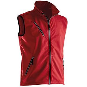 Jobman Workwear 7502, 750271-4100-7 softshell vest, rood, XL