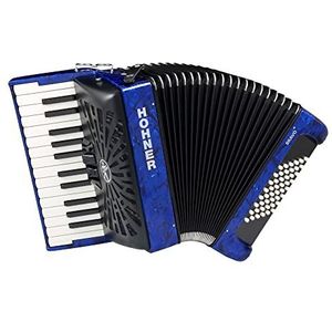 Hohner Accordeon chromatische piano BRAVO II 48 blauw A16542 SILENTKEY