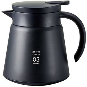 Hario Insulated Stainless Steel Server V60-03 Black - 800ml - Thermoskan - Koffiekan - Schenkkan