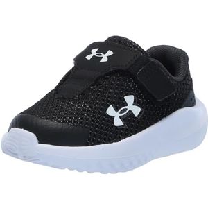 Under Armour UA GINF Surge 4 AC, Sneakers meisjes, Black/Purple Ace/High-Vis Yellow, 23.5 EU