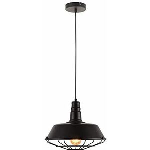 Homemania HOMPT_0023 hanglamp, hanglamp, plafondlamp, zwart metaal, 36 x 36 x 148 cm, 1 x E27, max. 40 W.