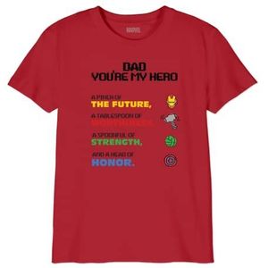 Marvel T-shirt voor jongens, Rood, 8 Jaren