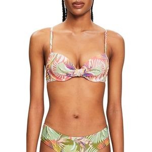 ESPRIT Bikinitop met gewatteerde beugelcups en print, 640/koraalrood., 36 / A