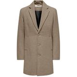 Onsmatthew - Jas - Hoge Hals - Knoopsluiting - Lang - Polyester Voering