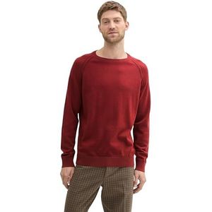 TOM TAILOR heren trui, 36141 - Burgundy Red Twotone, XL
