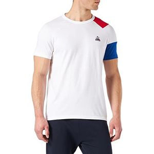 Le Coq Sportif Unisex Bat No 1 T-shirt met korte mouwen, XX-groot, licht gemêleerd/zwart/unisex, N.o.w/B.electro/rood/elektrisch, M