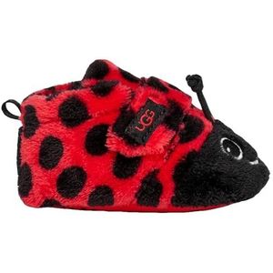 UGG Unisex Baby Bixbee Lieveheersbeestje Stuffie Fashion Boot, Zwart/Rood, 2 UK Kind, Zwart/Rood