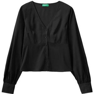 United Colors of Benetton dames overhemd, Zwart 100, M