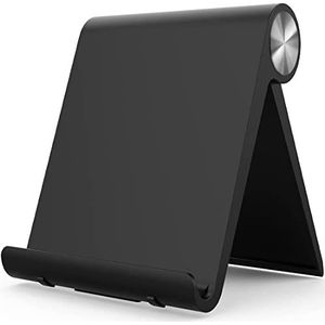 Mobiele telefoonhouder multi-hoek opbergrek tablet computer bureau bed keuken reis opvouwbaar universele smartphone (zwart)