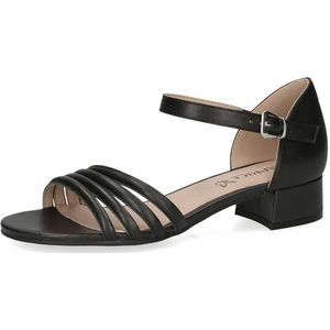 CAPRICE Dames 9-28200-42 Platte sandaal, Black Perlato, 42 EU