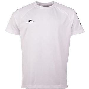 Kappa Deutschland Heren Heren Tricot, Regular Fit T-shirt, wit (bright white), S
