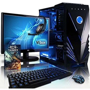 Vibox Sharp Shooter 7S Gaming Center Unit Display zonder touchscreen 21,5 inch (54,61 cm) neon blauw (AMD Athlon 64 FX, 8 GB RAM, 1 TB, Nvidia GeForce GTX 750)